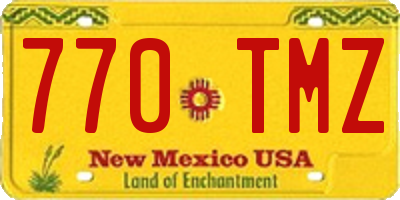NM license plate 770TMZ