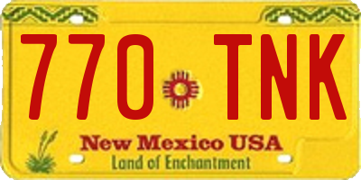 NM license plate 770TNK