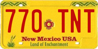 NM license plate 770TNT