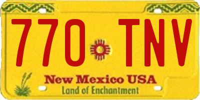 NM license plate 770TNV