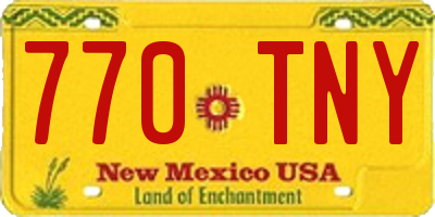 NM license plate 770TNY