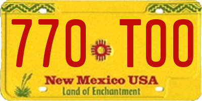 NM license plate 770TOO