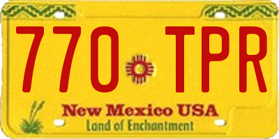 NM license plate 770TPR