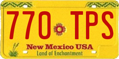 NM license plate 770TPS