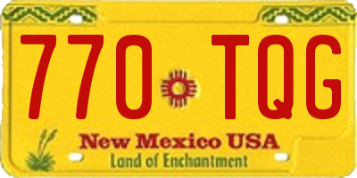 NM license plate 770TQG