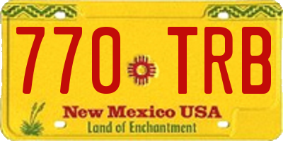 NM license plate 770TRB