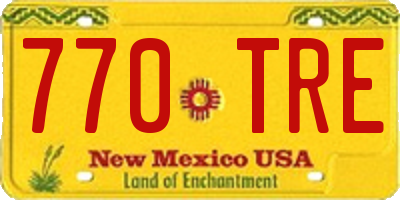 NM license plate 770TRE