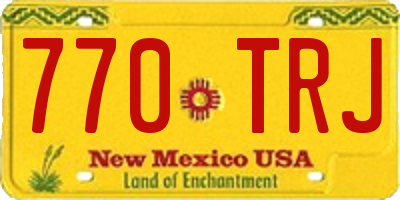NM license plate 770TRJ