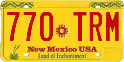 NM license plate 770TRM