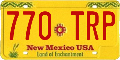 NM license plate 770TRP