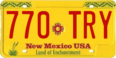 NM license plate 770TRY