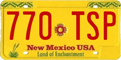 NM license plate 770TSP