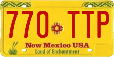 NM license plate 770TTP