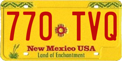 NM license plate 770TVQ