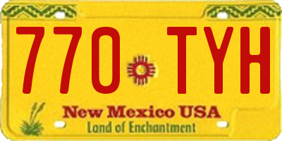 NM license plate 770TYH