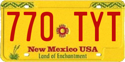 NM license plate 770TYT