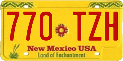 NM license plate 770TZH