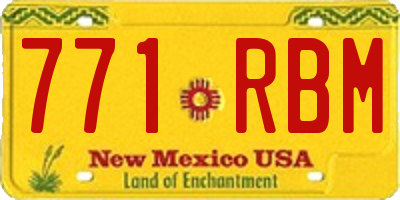 NM license plate 771RBM