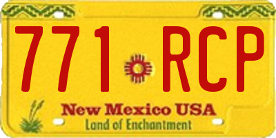 NM license plate 771RCP