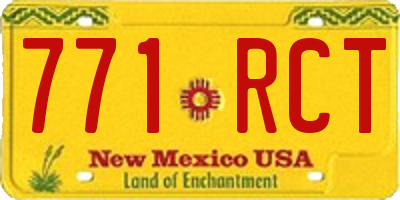 NM license plate 771RCT