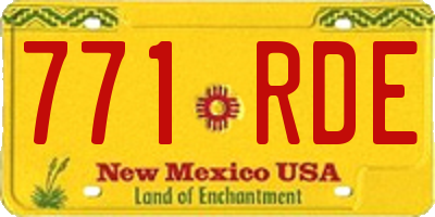 NM license plate 771RDE