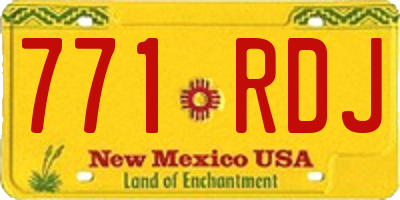 NM license plate 771RDJ