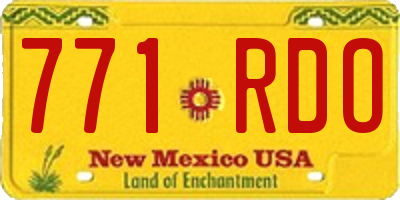 NM license plate 771RDO