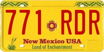 NM license plate 771RDR