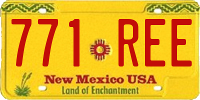 NM license plate 771REE