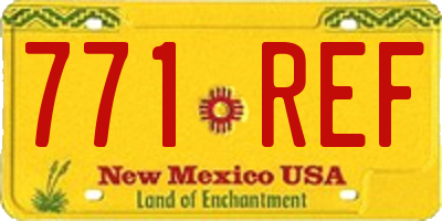 NM license plate 771REF