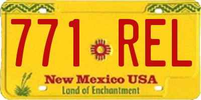NM license plate 771REL