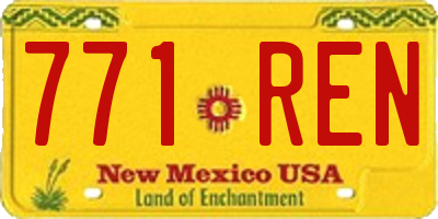 NM license plate 771REN