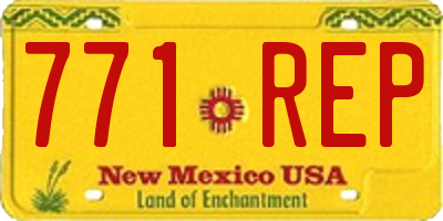 NM license plate 771REP