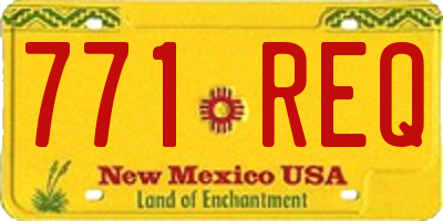 NM license plate 771REQ