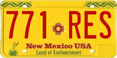 NM license plate 771RES