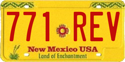 NM license plate 771REV