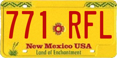 NM license plate 771RFL