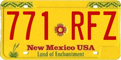 NM license plate 771RFZ