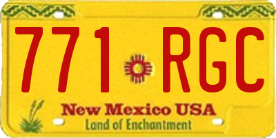 NM license plate 771RGC