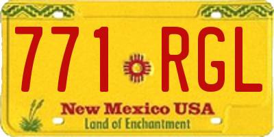 NM license plate 771RGL