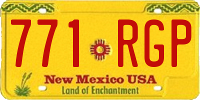 NM license plate 771RGP