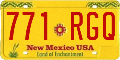 NM license plate 771RGQ