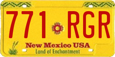 NM license plate 771RGR
