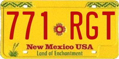 NM license plate 771RGT