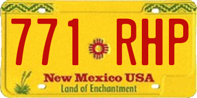 NM license plate 771RHP