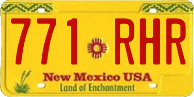 NM license plate 771RHR