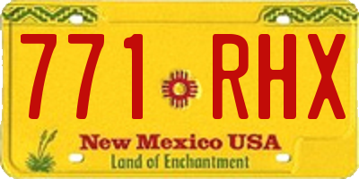 NM license plate 771RHX