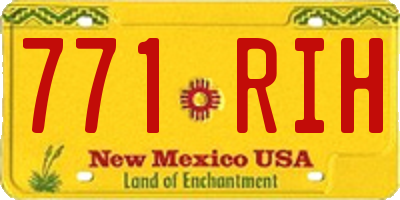 NM license plate 771RIH