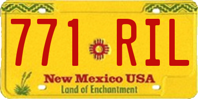 NM license plate 771RIL