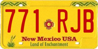 NM license plate 771RJB